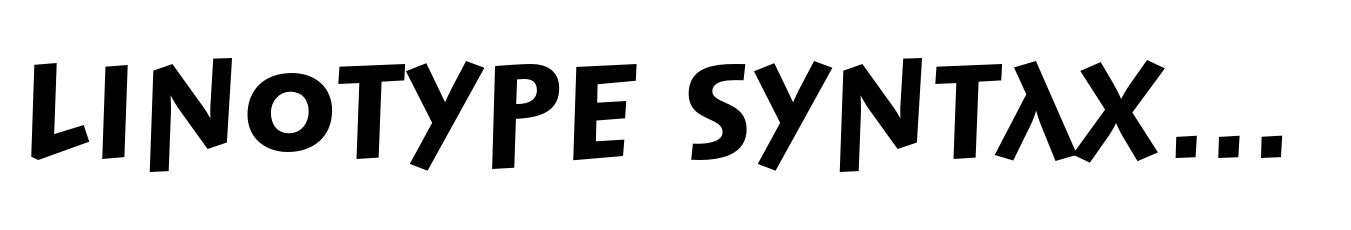 Linotype Syntax Lapidar Display Heavy